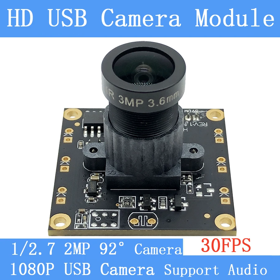 2MP камера наблюдения 1080p Full Hd MJPEG 30fps высокоскоростная Мини CCTV Android Linux UVC веб-камера