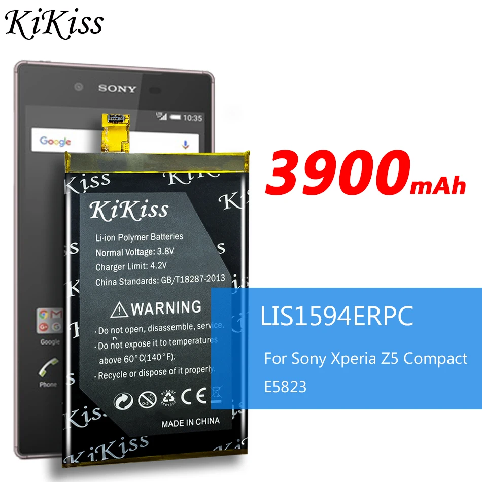Аккумулятор 3900 мАч для Sony Xperia Z5 Compact mini Z5C E5823 E6883 E6653 E65/ XA Ultra C6 F3216 F3215 F5321 Xmini LIS1594ERPC