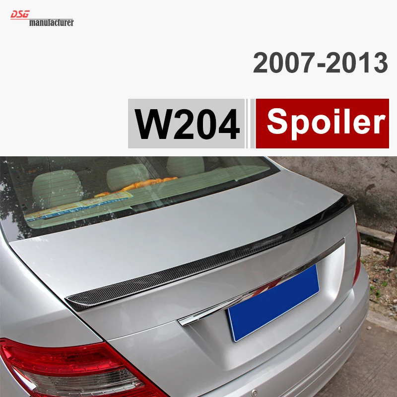 W204 спойлер для багажника из углеродного волокна крыло автомобиля Benz C Class Sedan C180 C200