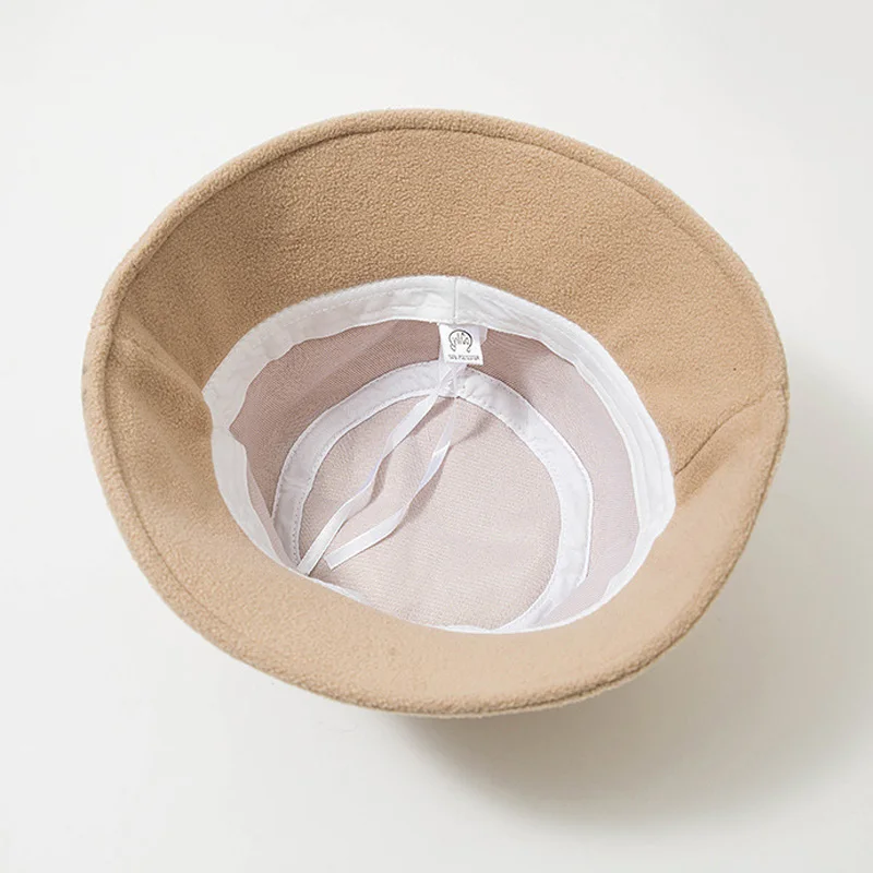 Женская корейская версия утолщенной рыбацкой шляпы однотонная ведро шапка осень и зима ретро теплая повседневная многофункциональная прекрасная шляпа.
