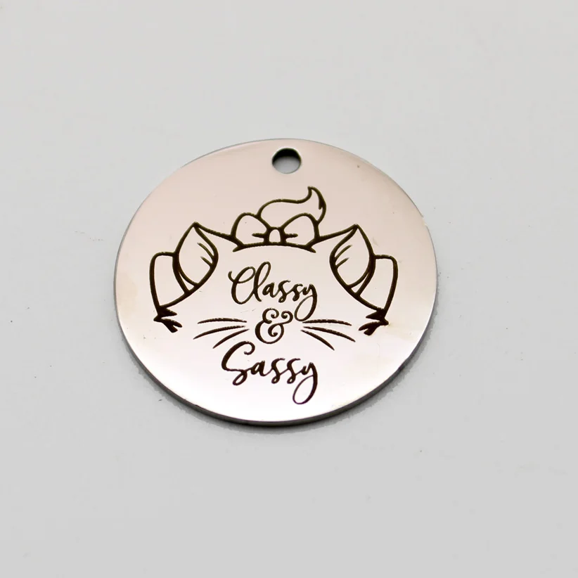 

20pcs Classy And Sassy Charms Stainless Steel Pendant Cute Classy Charm DIY Handmade Accessories