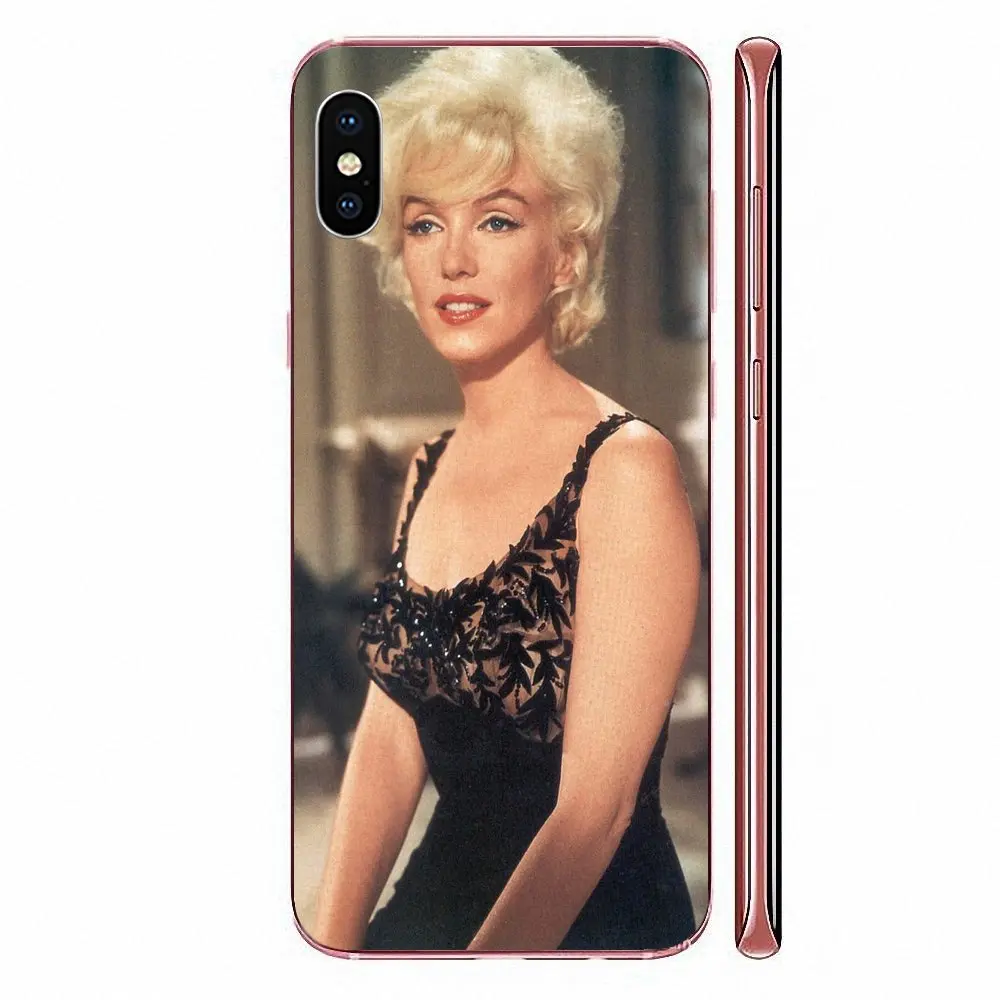 Пикантный мягкий термополиуретановый чехол Мэрилин Монро с резинкой и красными