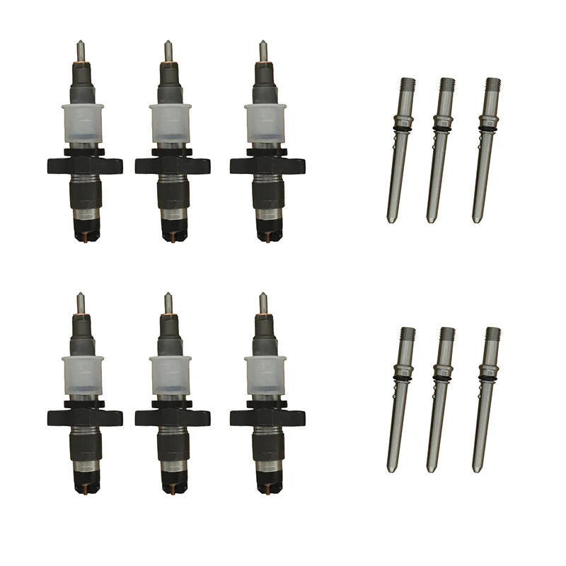 

Diesel Fuel Injector 0986435503 for 03-04.5 Dodge RAM Cummins 5.9L with Connector Tube 0445120255 305HP 6pcs