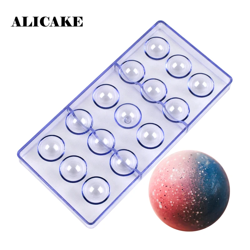 Поликарбонатные формы для шоколада с 15 полостями гладкого шарика 32 мм