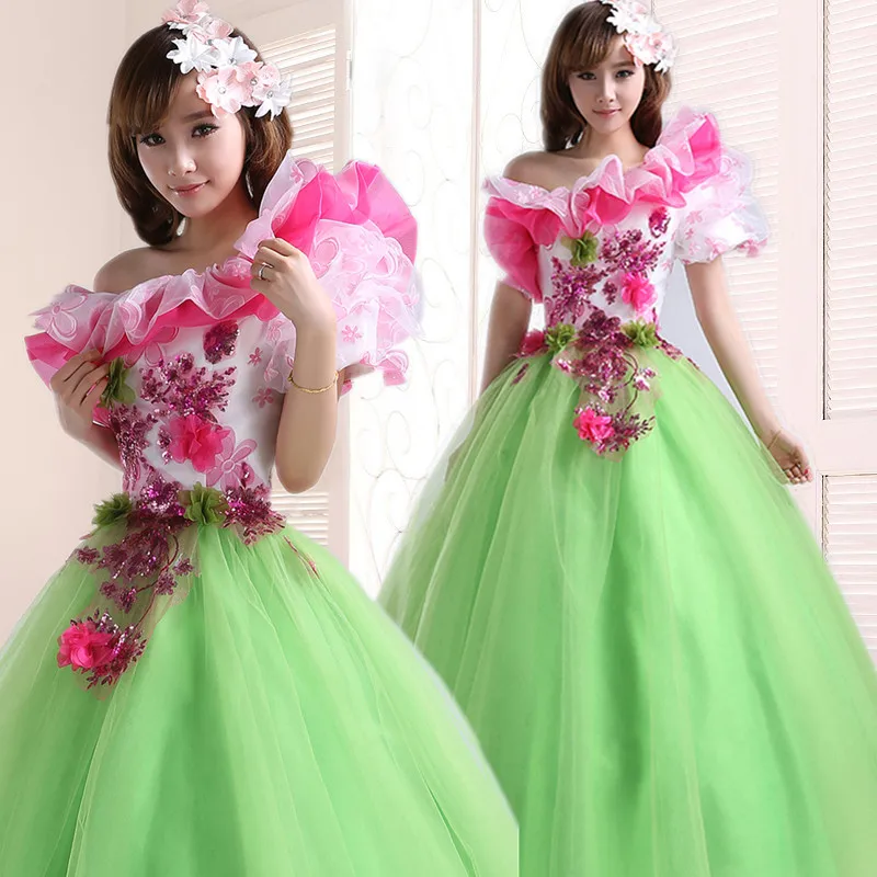 Женское платье в пол с жемчужинами Тюлевое для выпускного вечера 3d цветами V