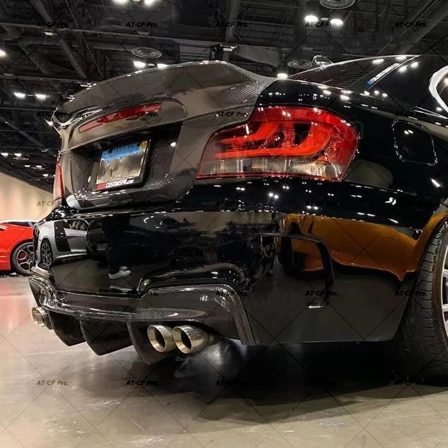 E82 FRP из углеродного волокна диффузор заднего бампера спойлер для BMW 1 серии M Base Coupe
