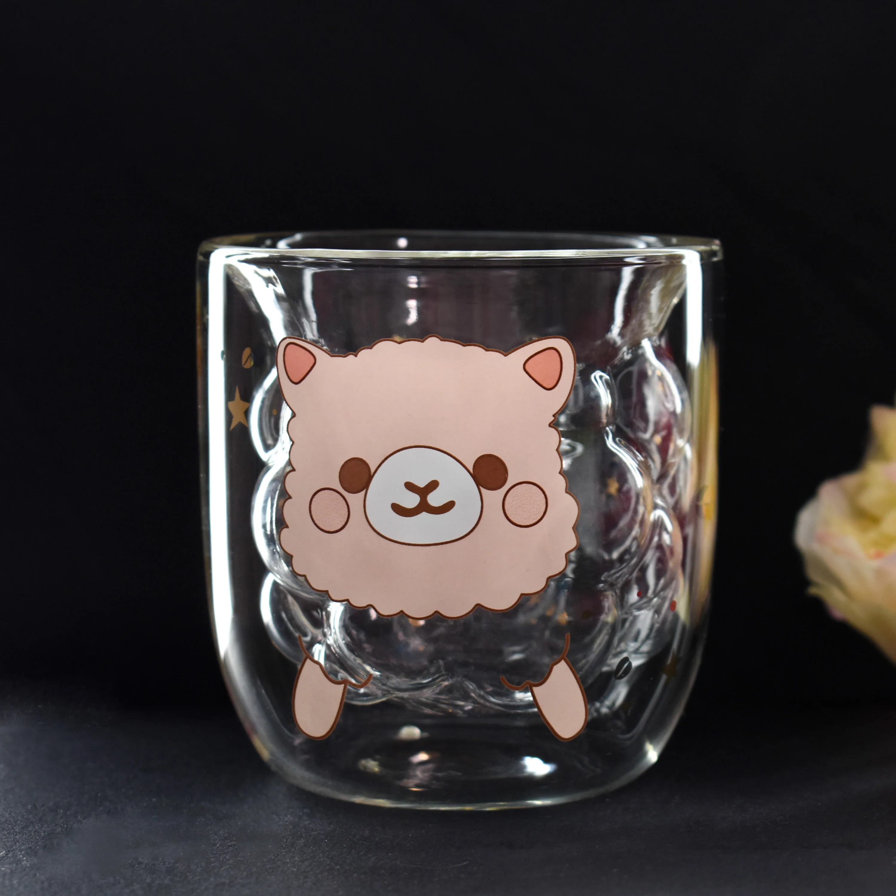 Кофейная кружка INS с двойными стенками молочная чашка милая стеклянная