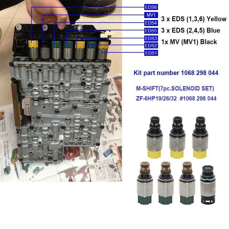 

NEW-Transmission Solenoid Valve 1068298044 Solenoid Set 6HP19/6HP26/6HP26A61/6HP32 for BMW 525I FORD