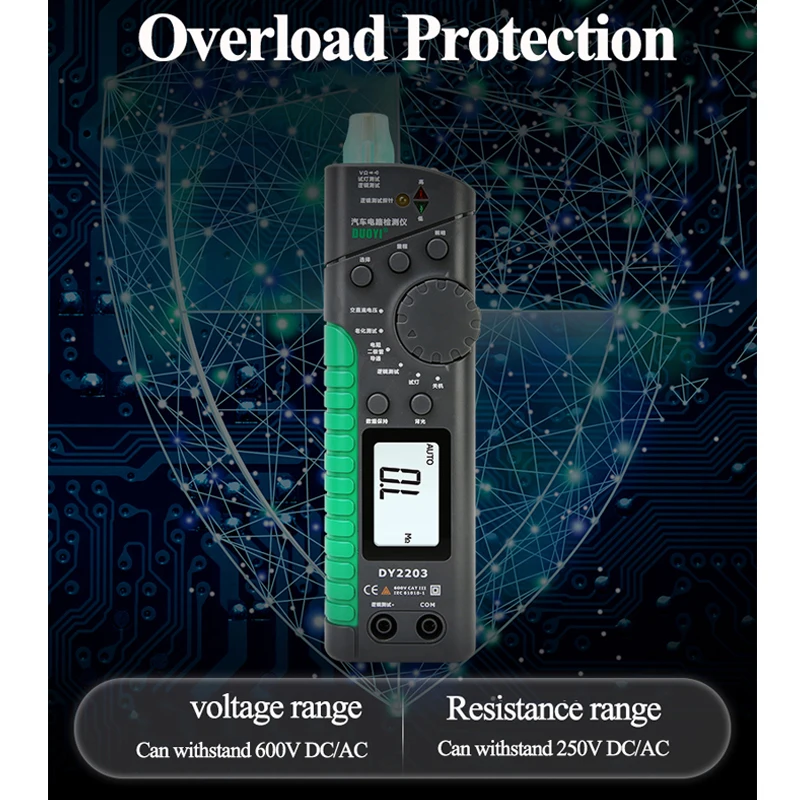 Тестер автомобильной цепи автомобильный электрический мультиметр с лампой