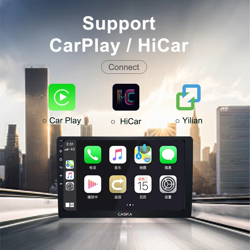 Автомобильное радио мультимедийный видеоплеер навигация GPS Android 2din DVD Wi-Fi для