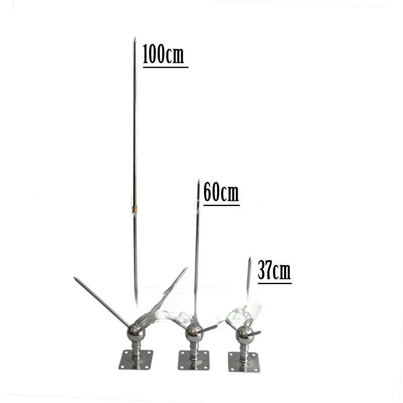 

High Quality 100CM Three-Pole Brass Lighting Rod Detachable Lightning Protection Equipment For House Tower Tank