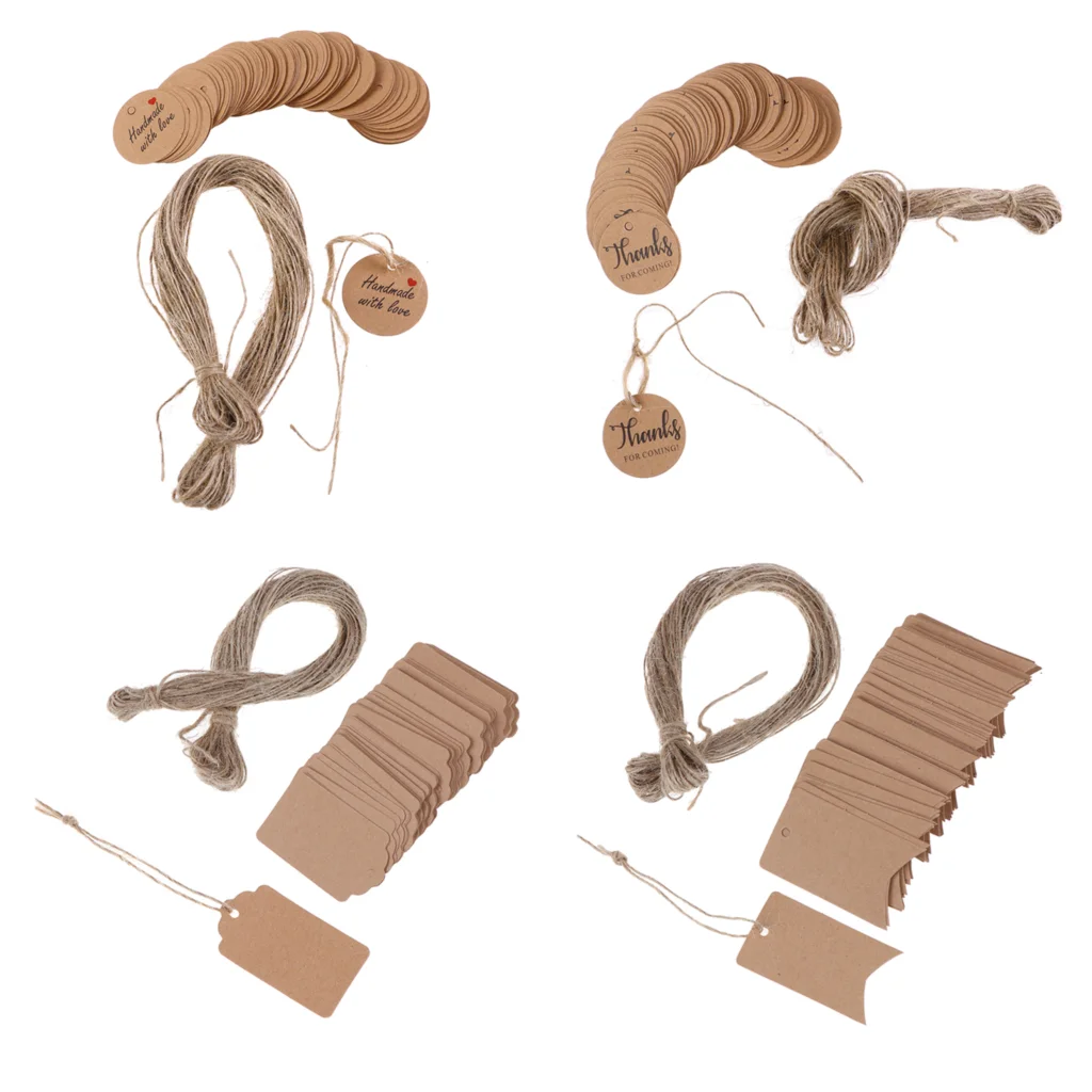 100 шт с нитью 20 м пустые крафт ювелирные изделия ценник струны ценники подарочные
