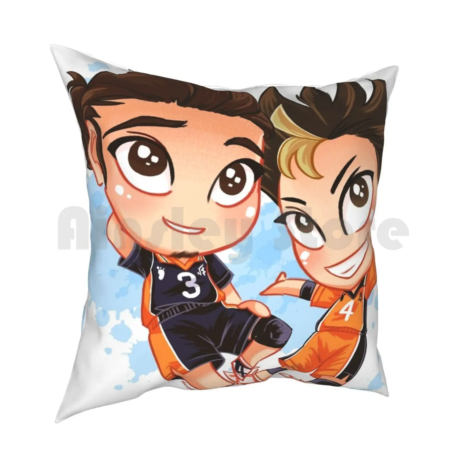 Chibi Time! &amp Подушка Nishinoya чехол домашняя мягкая подушка с рисунком Haikyuu