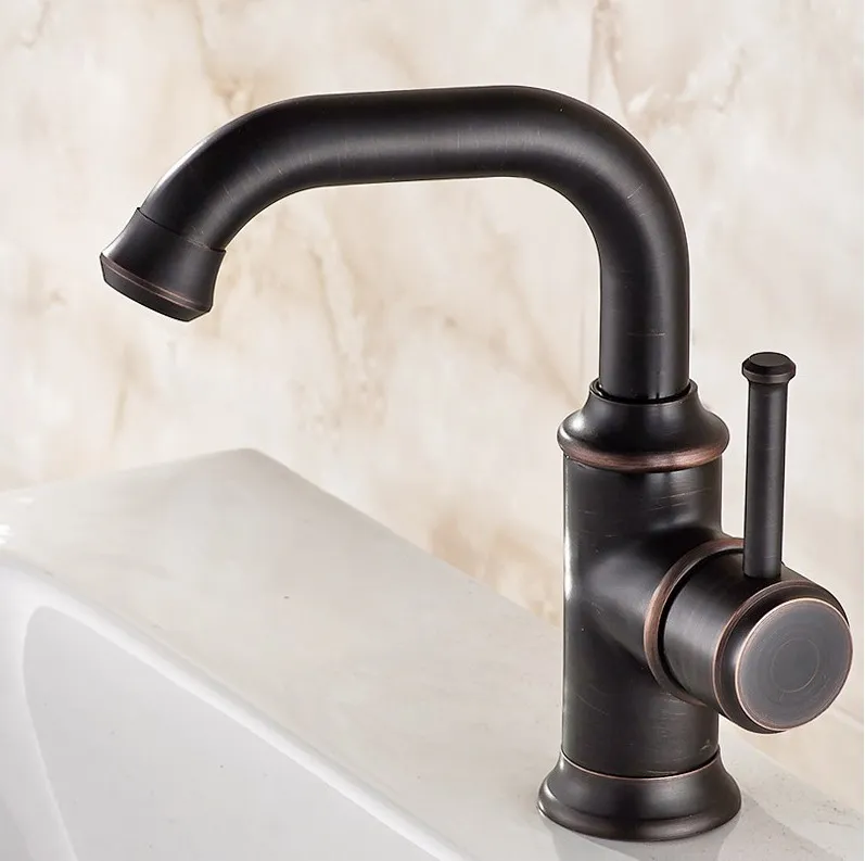 Черный Масло втирают бронзовая античная латунь Кухня Мокрый Бар Ванная комната