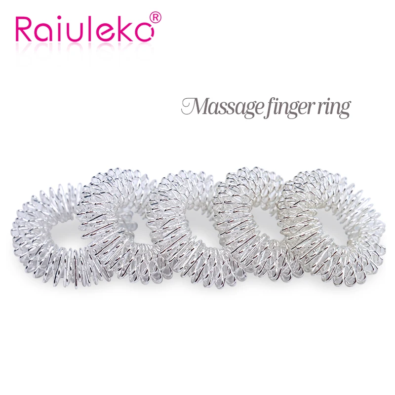 10 шт. серебряные массажные акупунктурные кольца для пальцев забота о здоровье