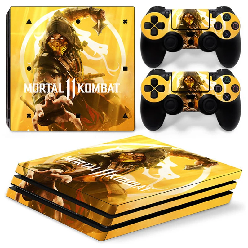 Защитная виниловая наклейка GAMEGENIXX полный набор для консоли PS4 Pro и 2 контроллера -