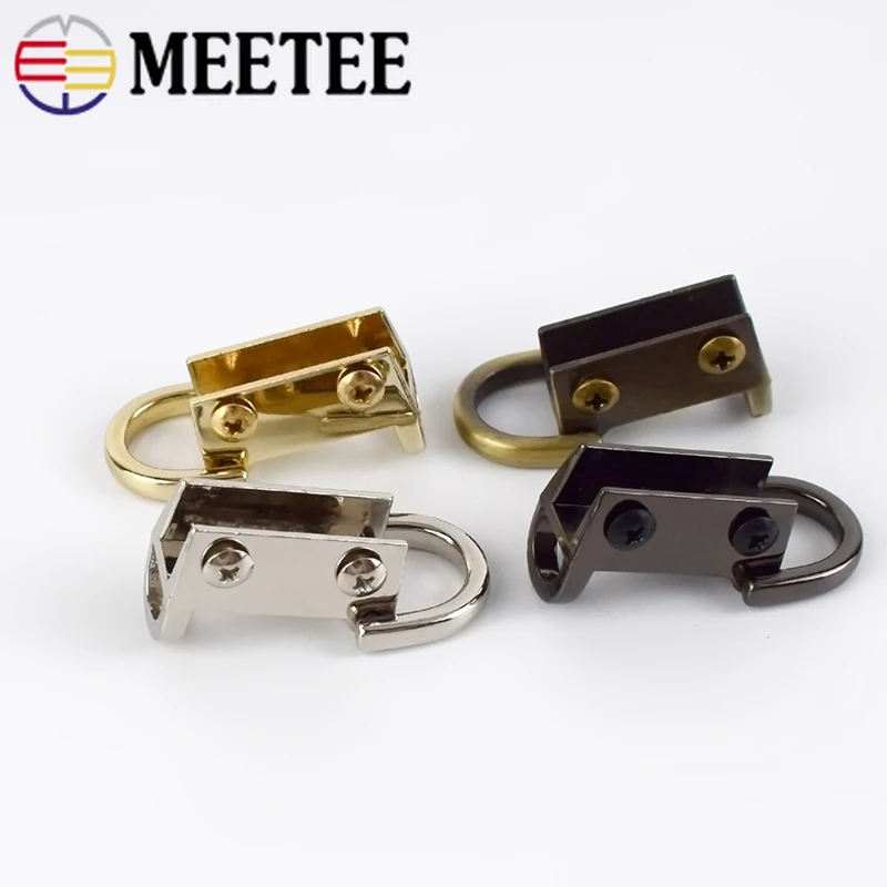 2/4/10pairs Meetee Metal Buckles Bag Leather Clip D Ring Handbag Side Clasp Hooks Buckle Bags Hanger Hardware Sewing Accessories | Дом и сад