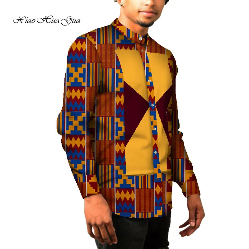 Африканская мужская одежда с длинным рукавом рубашка 6XL Slim Fit рубашки Дашики