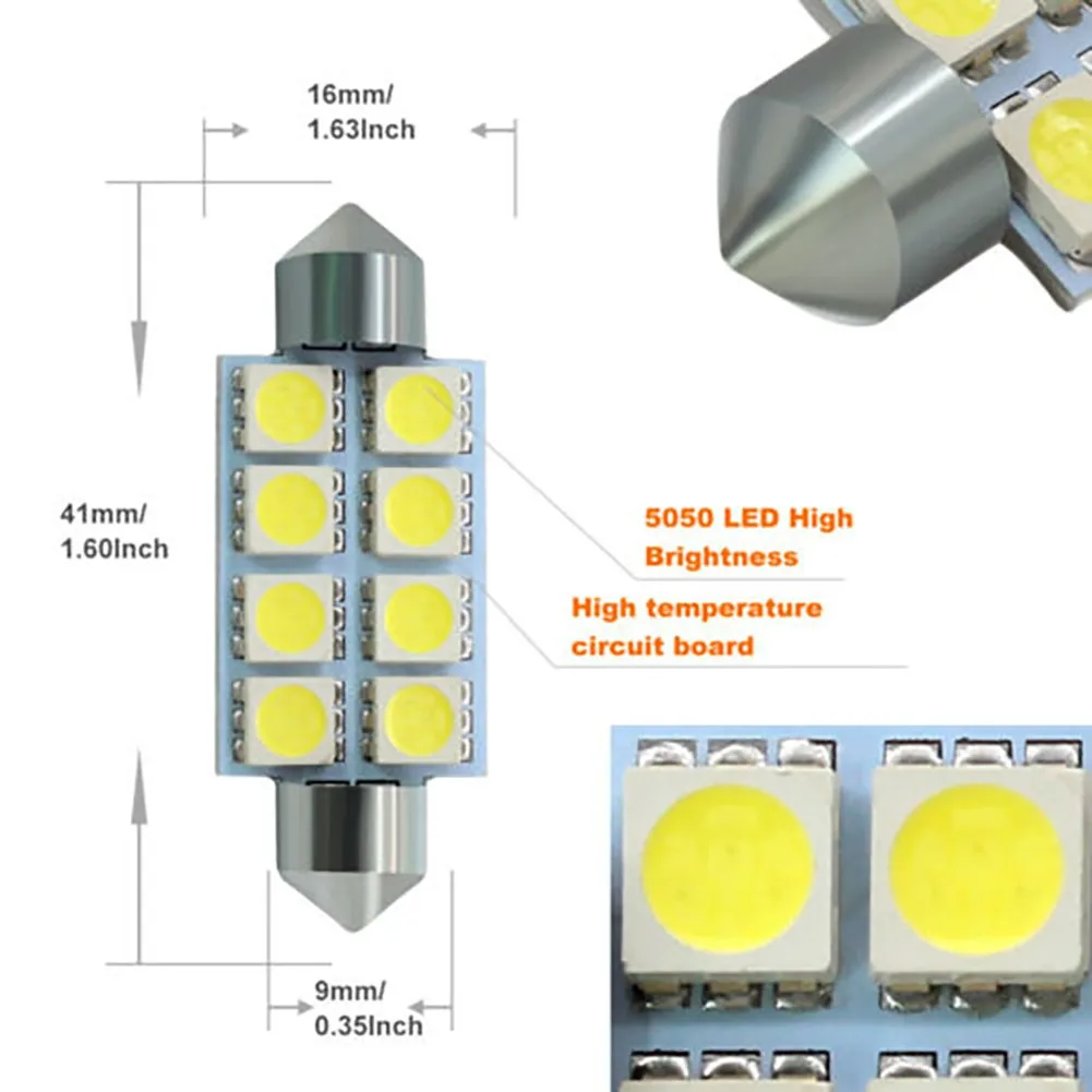 

41mm LED Roof Light 5050 8SMD Bulbs Canbus Car Interior Lamp High Quality