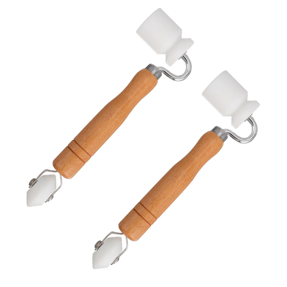 

2pcs Wooden Handle Smooth Wallpaper Edge Seam Roller DIY Hand Pressure Rollers