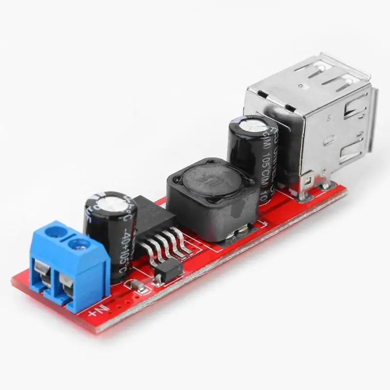 Двойной выход USB 9 В/12 В/24 В/36 В до 5VDC DC автомобильная зарядка 3A понижающий регулятор выходное напряжение 5 В/3a