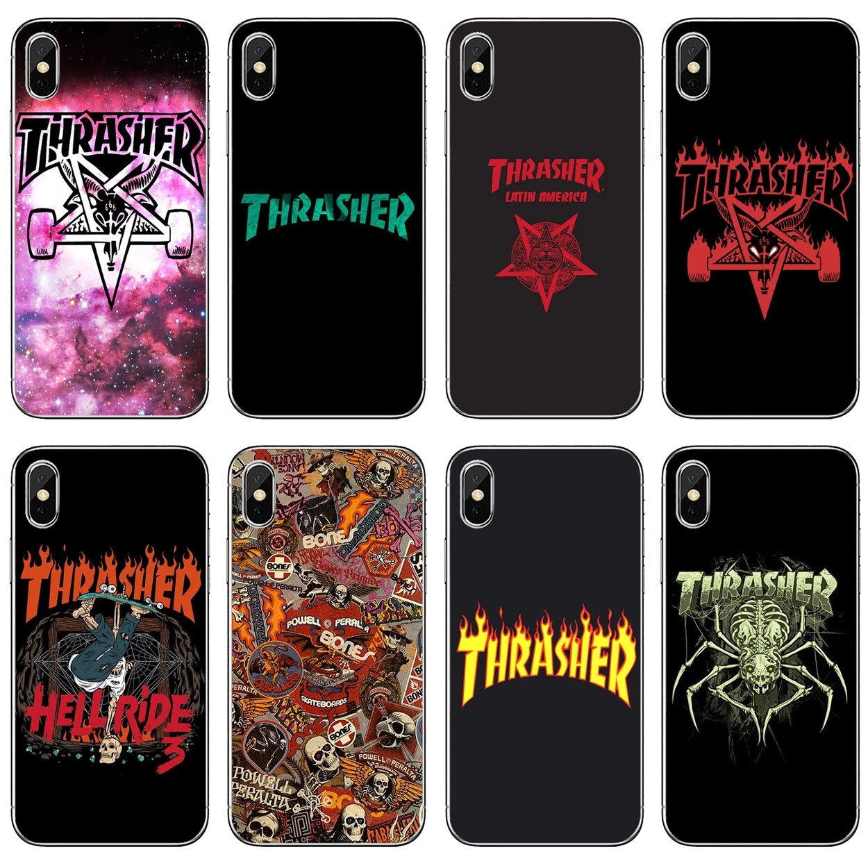 Силиконовый чехол Thrasher с логотипом Коза брендовый для телефона Samsung Galaxy A9 A8 Star Lite