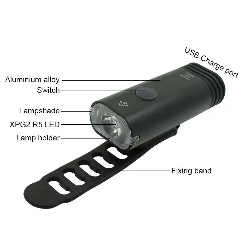 WasaFire 2000lm велосипедный передний светильник USB светодиодный флэш для велоспорта