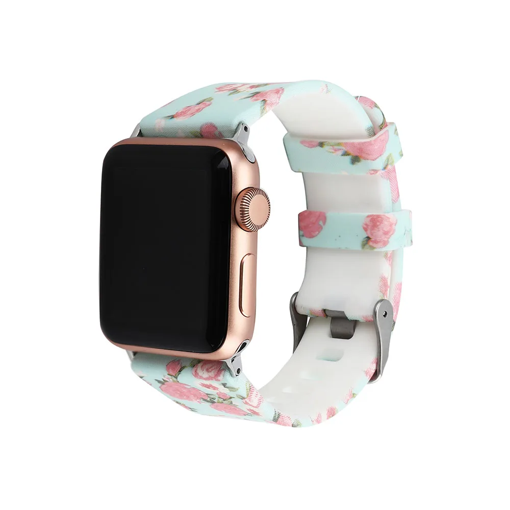 Ремешок для apple watch band correa 4 3 44 мм 40 iwatch 42 38 спортивный силиконовый браслет ремень