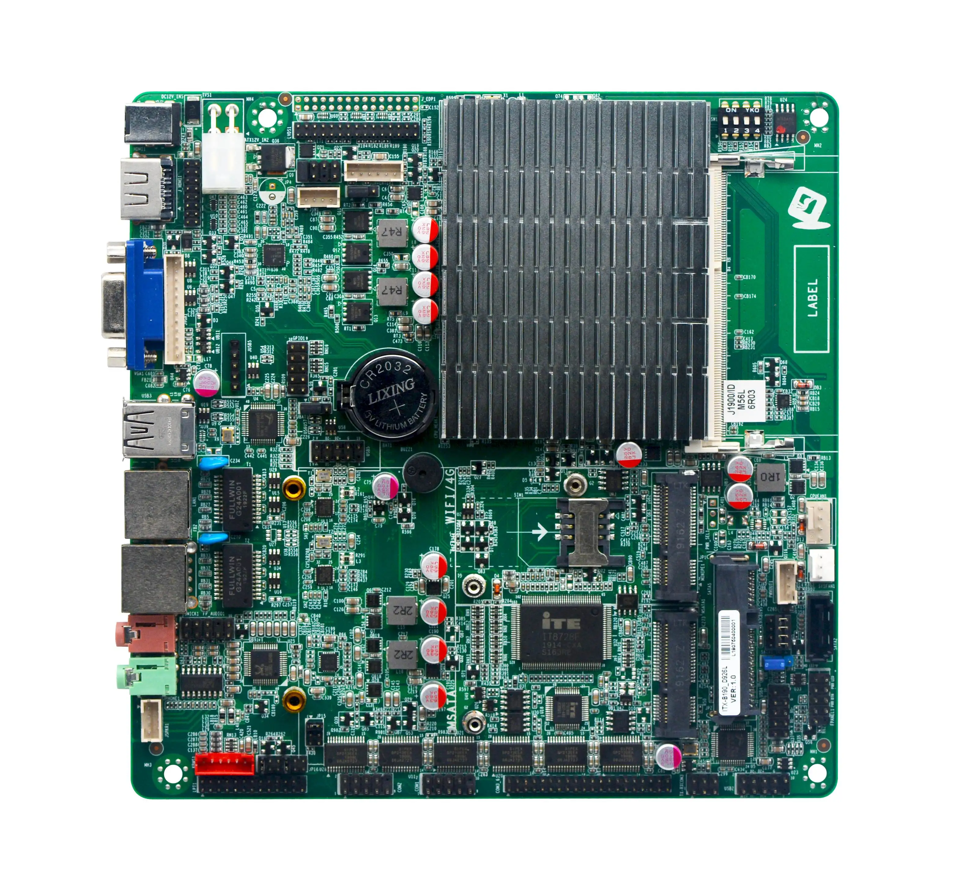 Промышленная материнская плата MINI ITX с 7 * USB/6 COM/VGA/LVDS N2940 все в одном Системные