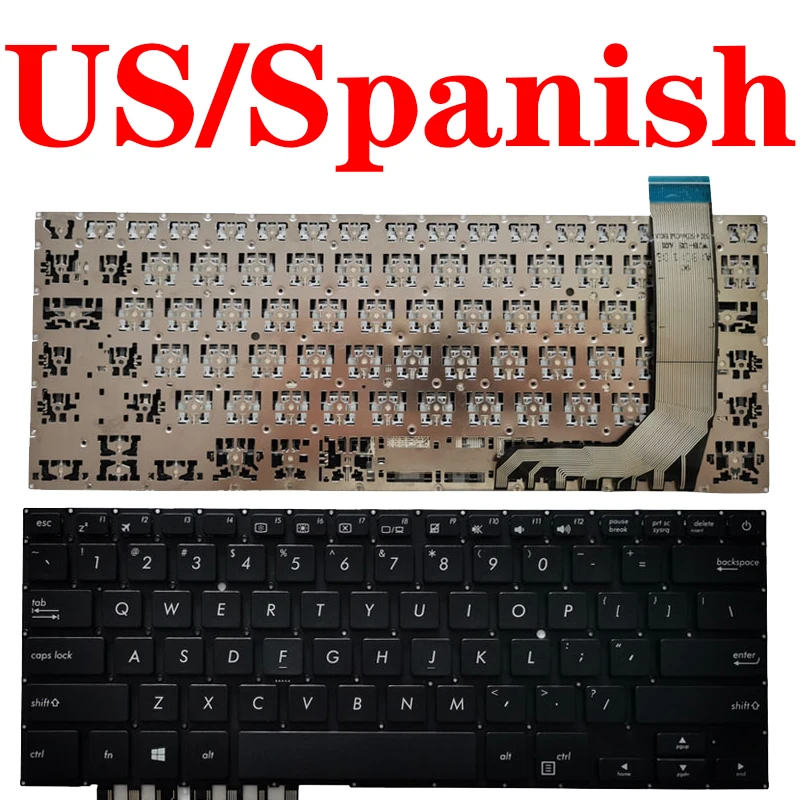 

US/SP/Spanish Laptop Keyboard for ASUS X407 X407M X407MA X407UBR X407UA X407UB A407