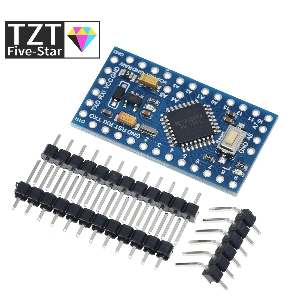 Pro Mini 168 5V/16M ATMEGA168 ATMEGA168P-AU 5V/16MHz для Arduino |