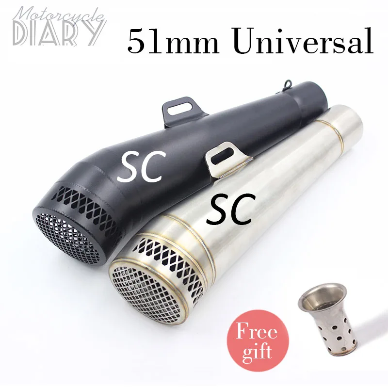 Выхлопная труба для мотоцикла Universel Akrapovicc 51 мм глушитель SC DB FZ800 Ninja400 GSX150R G310R Z900 Smax