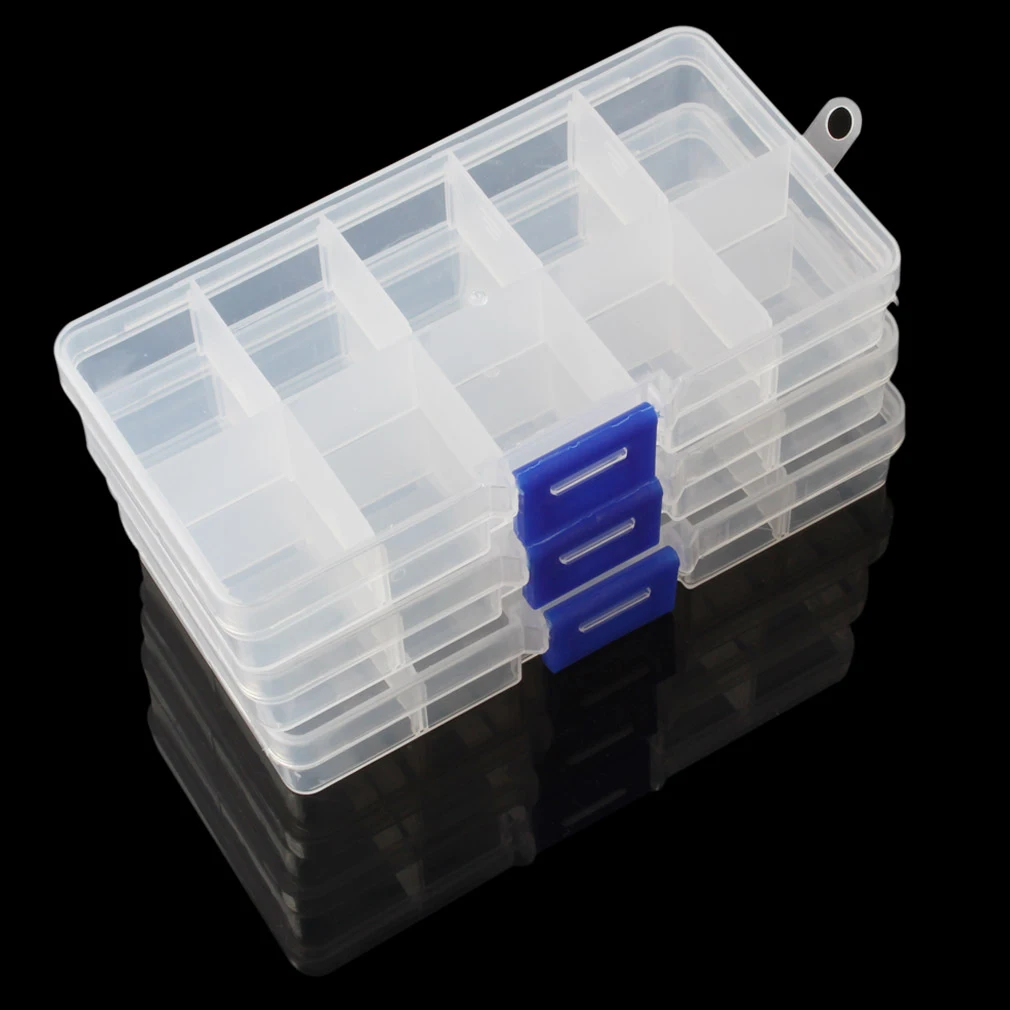 Boîte de rangement en plastique  boîtier de rangement réglable  conteneur pour artisanat  fusible