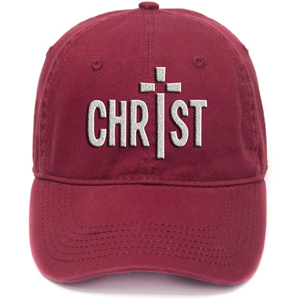 

Lyprerazy Men Women Unisex Hip Hop Cool Flock Printing Christ Cross Jesus Christians Washed Cotton Adjustable Baseball Cap