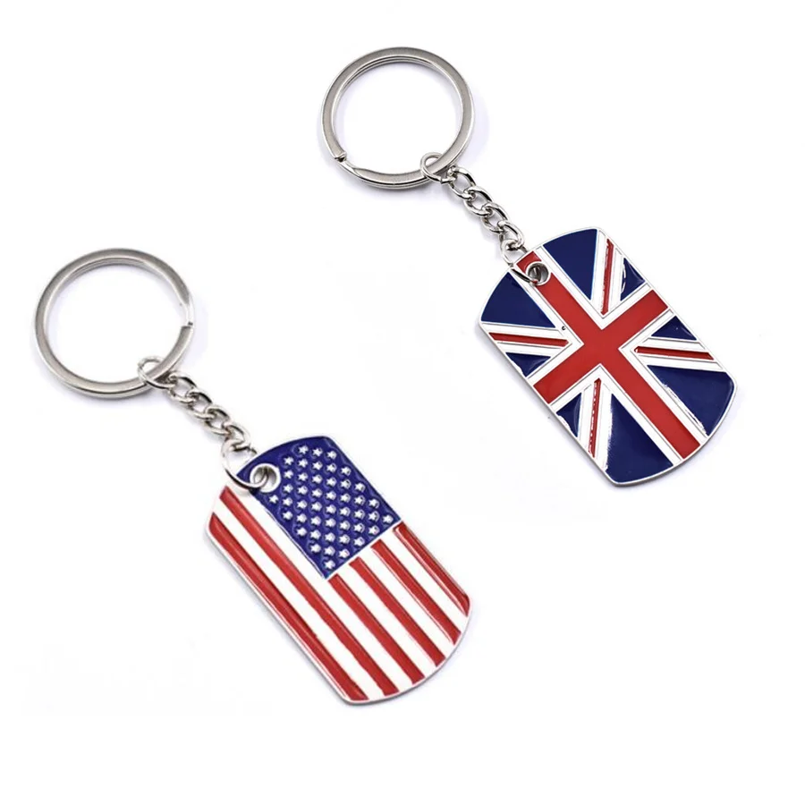 Цвет эмалированный Флаг США Великобритания кулон брелок капли масла