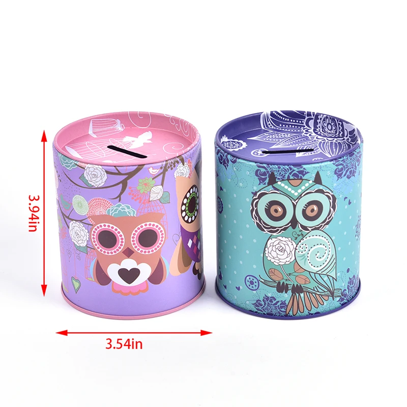 Винтажная сова свинья-копилка для жестяная Копилка Детская подарки дома