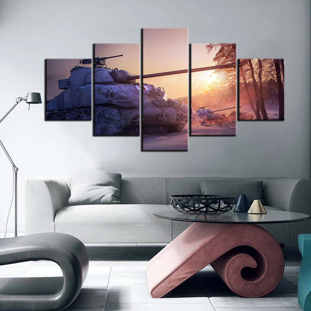 

5 или 3 шт., настенные картины «World of Tanks»