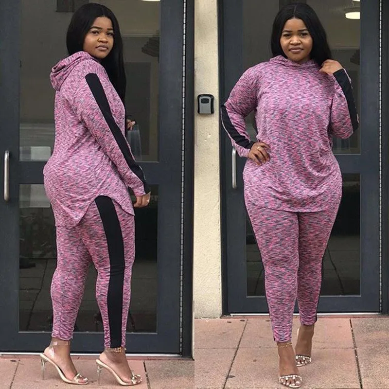 

Women's Tracksuit Plus Size Hooded Sports Sets Women Runnning 2PC Sets 2021 Autumn Gym Fitness Sports Outdoor Sets Jogging Set