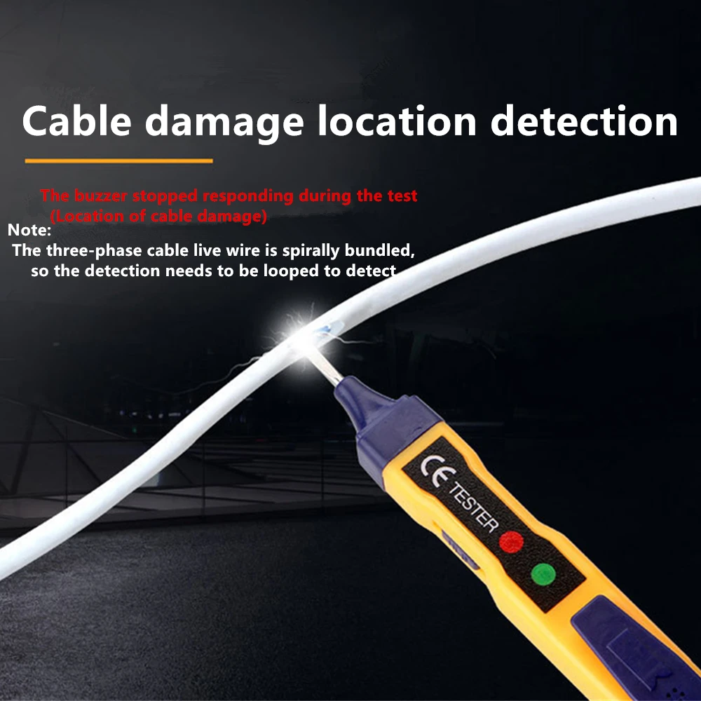 

AC/DC Voltage Meter Electric Compact Pen Voltage Battery Test Pencil Continuity Voltage Detector Pen Non-contact Inductive