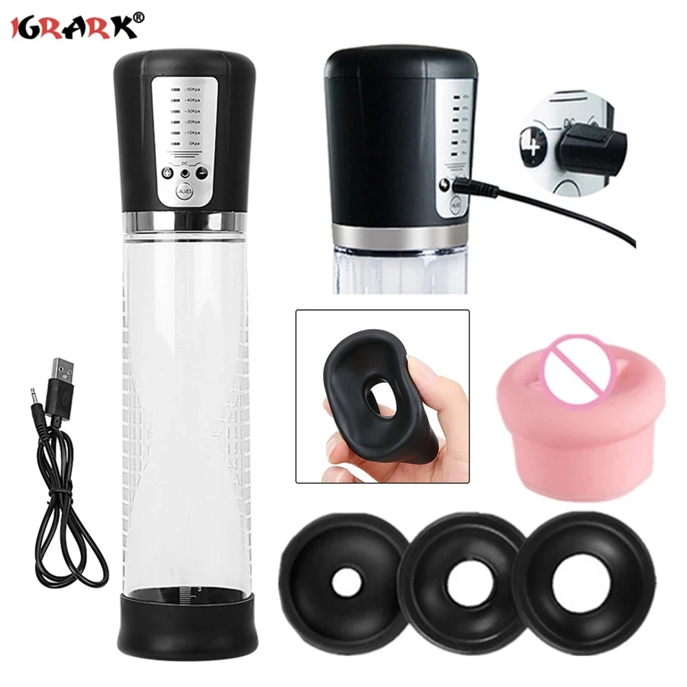 Автоматический Электрический Перезаряжаемые вакуумного увеличения пениса