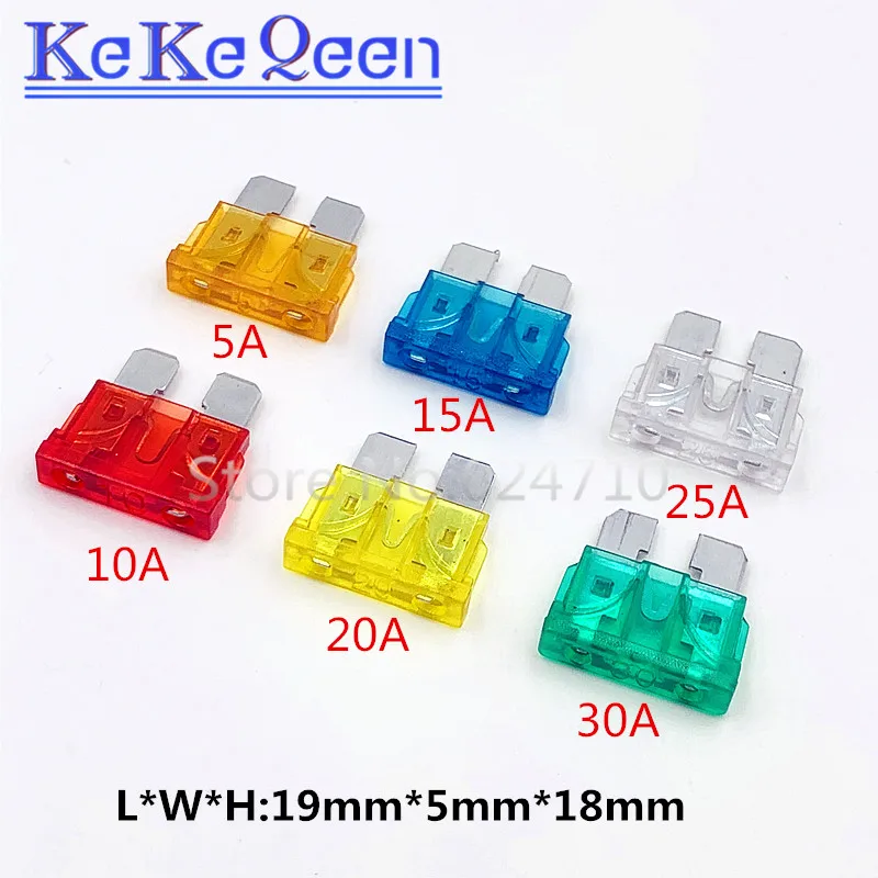 100 шт. Цинковый предохранитель Стандартный автомобильный со средним лезвием