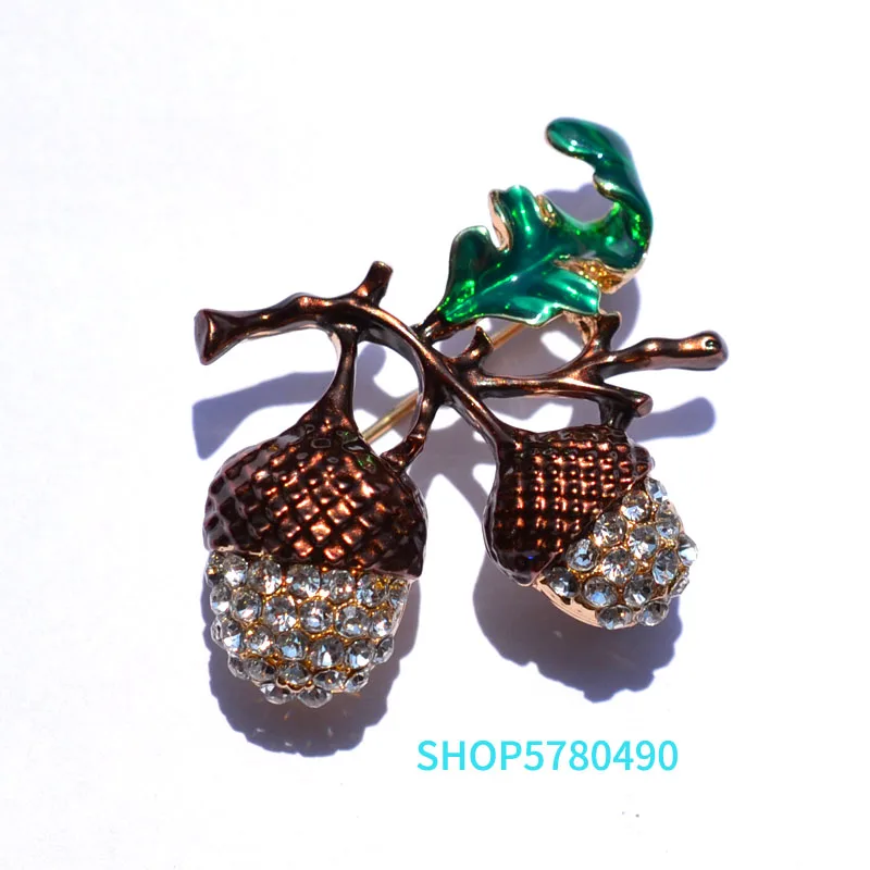 Женская брошь в форме растения Винтажная с рисунком стразы аксессуар для одежды |