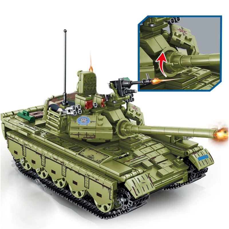 SEMBO 812 шт. Вторая мировая война Военная серия Китайская армия Тип 59 средний танк