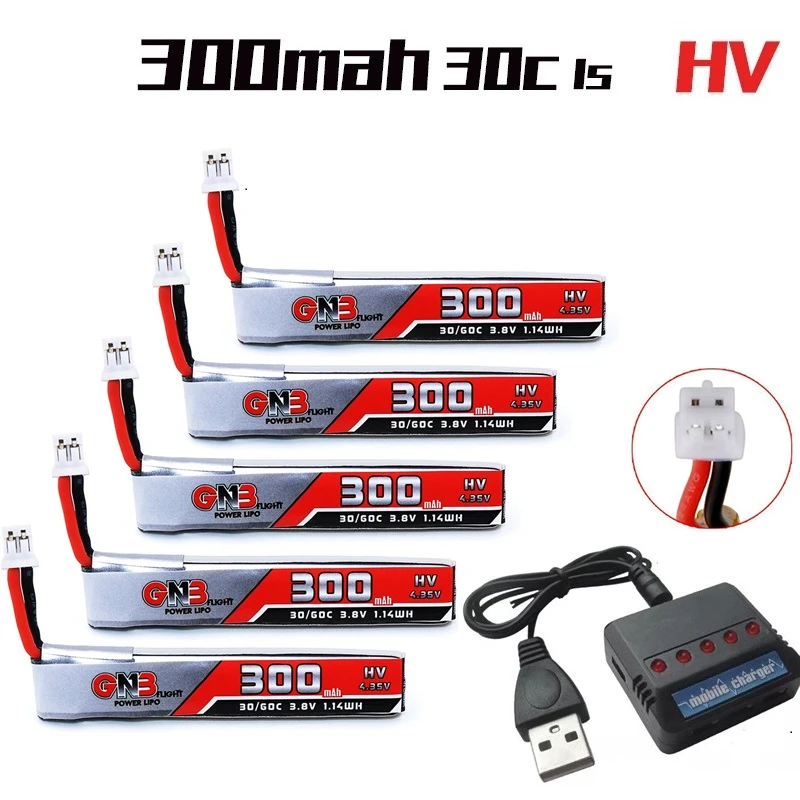 Аккумулятор и зарядное устройство GAONENG GNB 1S HV 3 8 в 300 мАч 30C 4 35 FPV Lipo для