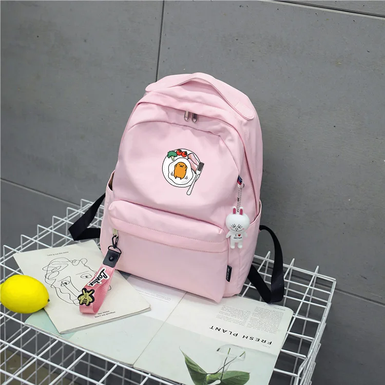 GJF hebaodan1 Аниме Lazy eggs школьный рюкзак для подростков девочек мальчиков Gudetama сумка рюкзак-сумка через плечо, для путешествий женский рюкзак - Цвет: GJF hebaodan1