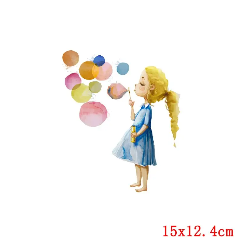 Термо Стикеры для одежды девочек с мультяшными рисунками стикеры утюжок