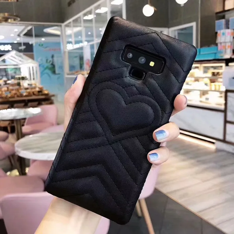 Black SYCASE роскошный GG кожаный чехол для телефона samsung S8 S9 S10 Plus Lite Note8 Note9 женский дизайнерский логотип Чехол - Цвет: Black