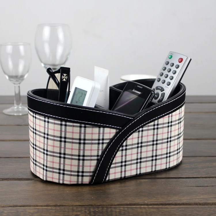 Качественная настольная коробка для хранения косметики из искусственной кожи с