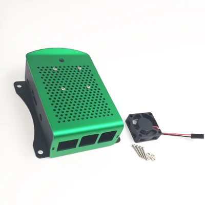 green with fan Raspberry Pi 3 Model B Plus алюминиевый Zilver Groen Zwart чехол Metalen Behuizing RPI 3 Box Compatibel met Raspberry Pi 3 Model B - Комплект: green with fan
