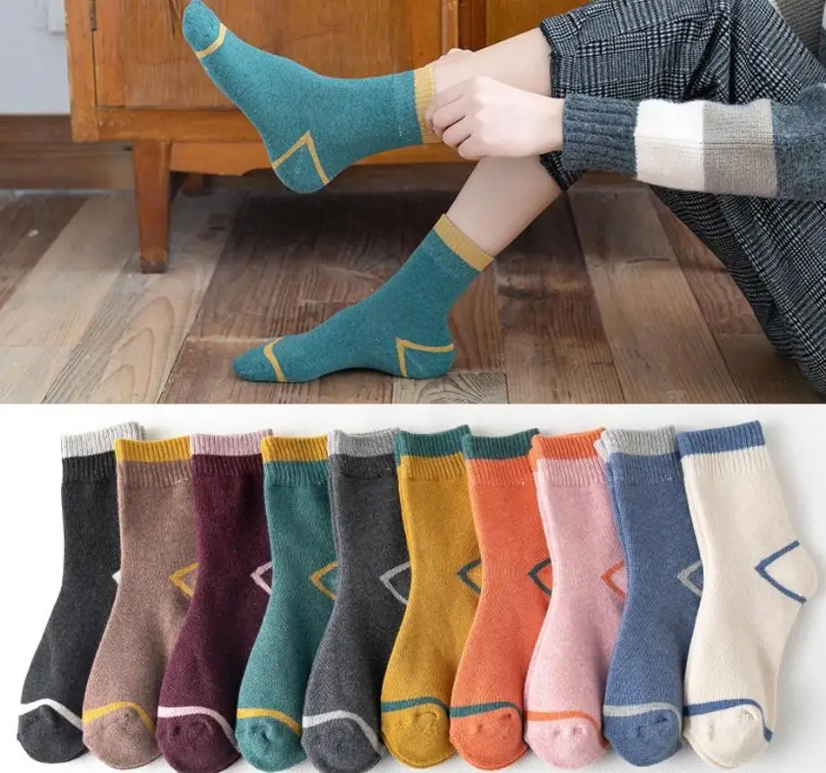 Женские зимние носки без пятки для отдыха толстые бархатные теплые корейские
